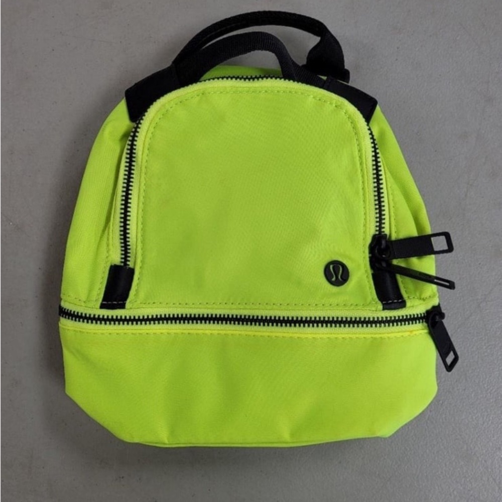 Lululemon Neon Yellow Backpack with Black Accents
